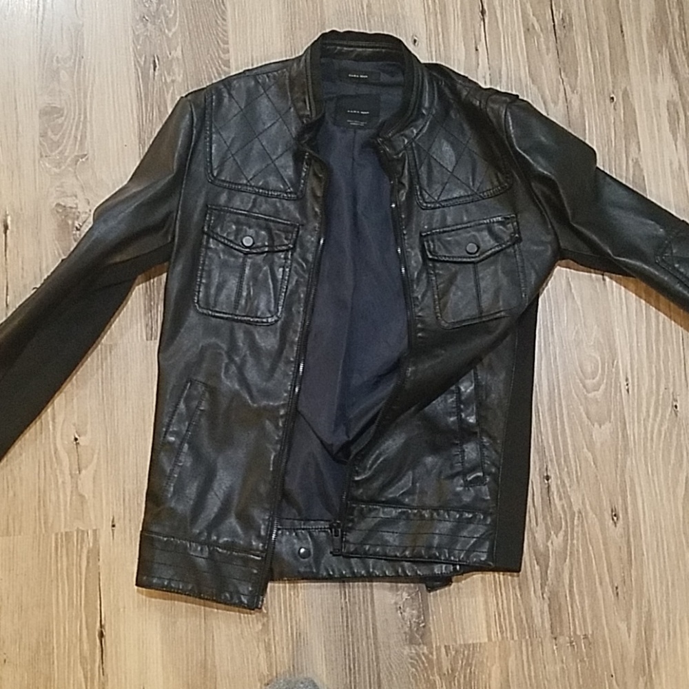 Zara Man Faux Leather Moto Jacket